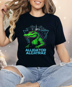 Alligator Alcatraz Neon Cityscape Shirt