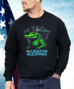 Alligator Alcatraz Neon Cityscape Shirt