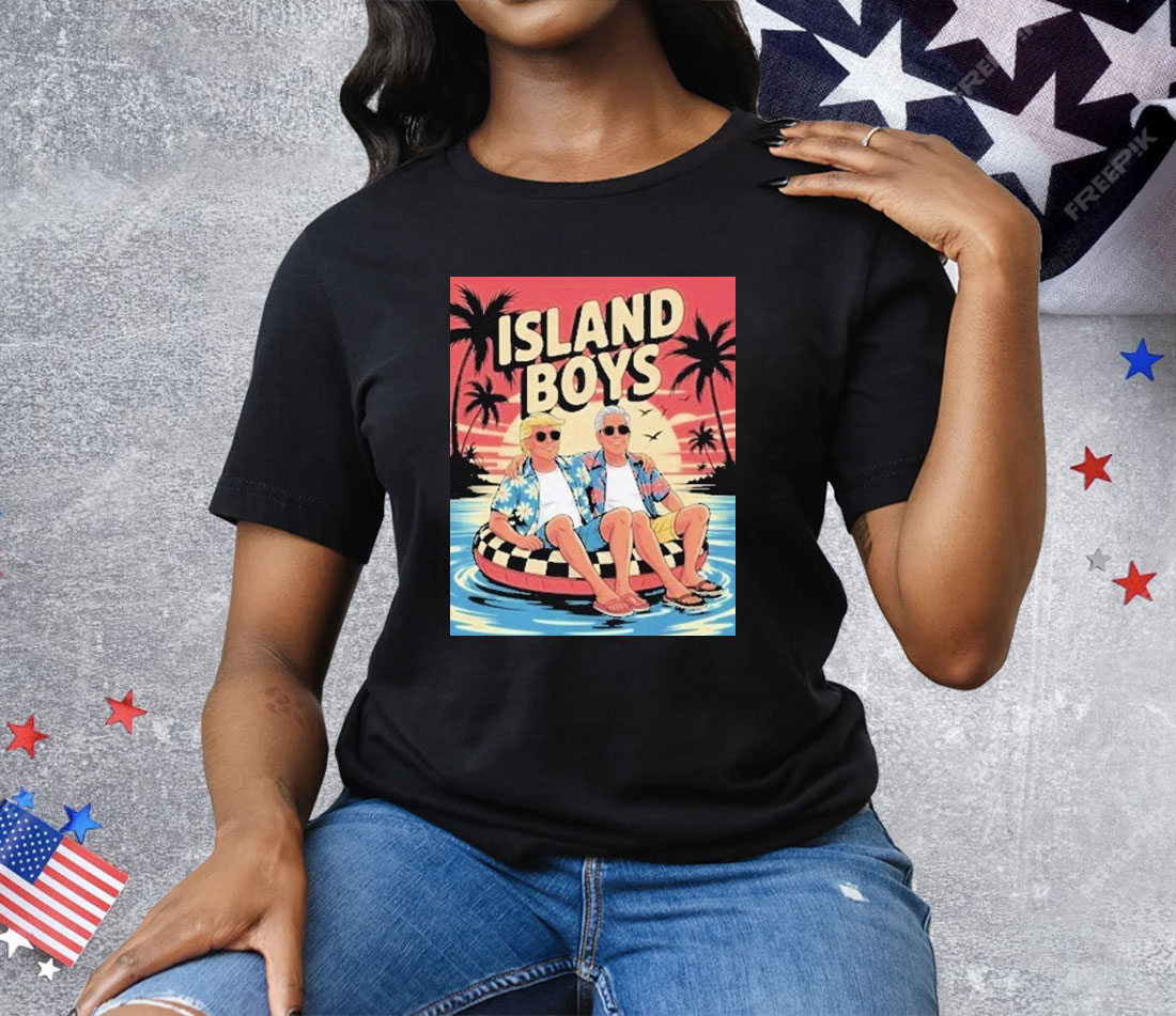 Trump And Jeffrey Epstein Island Boys Beach Tee Shirt