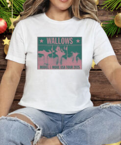 Wallows Model And More USA Tour 2025 Colorblock Faces Tee Shirt