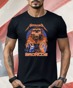 Spiderkeeper Metallica Denver Broncos Football And Helmet Shirt